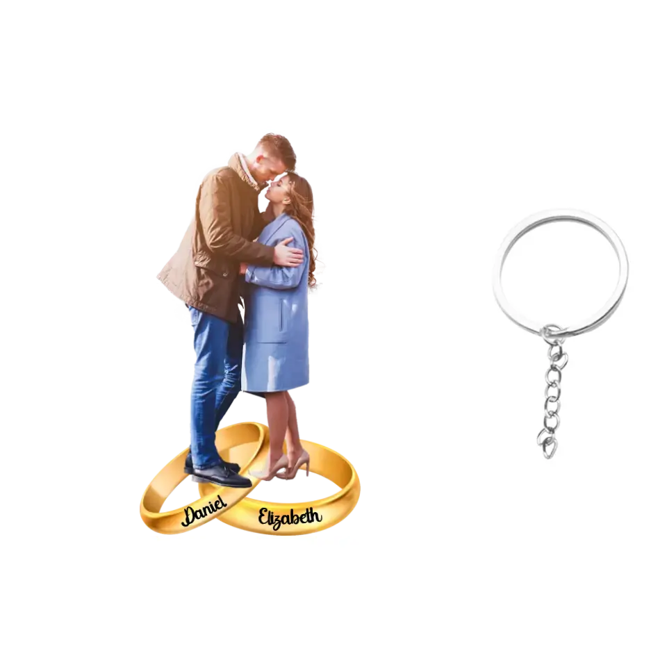 Personalized Photo Keychain - Gift For Couple, Wife, Husband