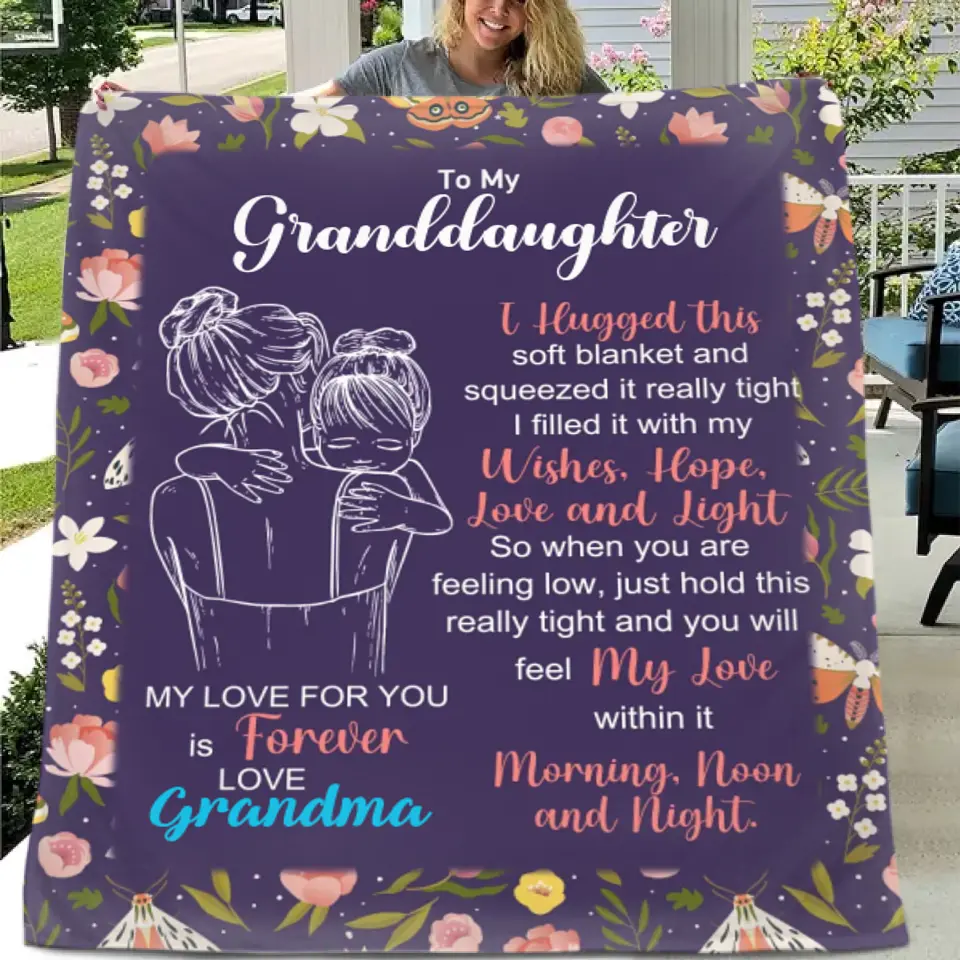 Granddaughter's And Grandson's Gift-Sweet Words Blanket