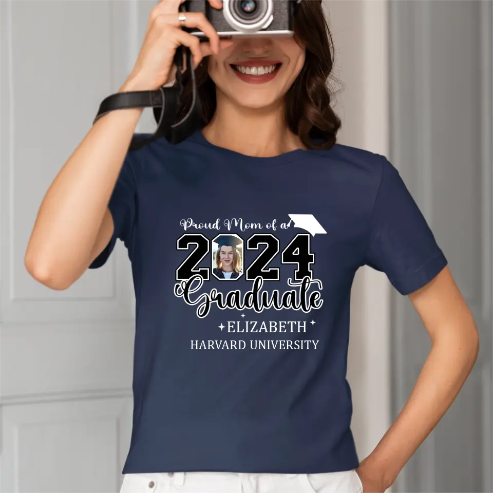 Class of 2025 Proud Mom and Dad T-Shirts, Graduation Gifts, Custom Photos