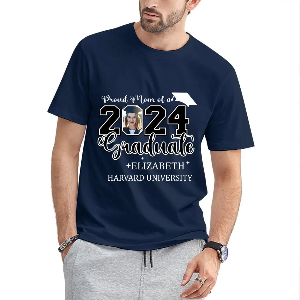 Class of 2025 Proud Mom and Dad T-Shirts, Graduation Gifts, Custom Photos