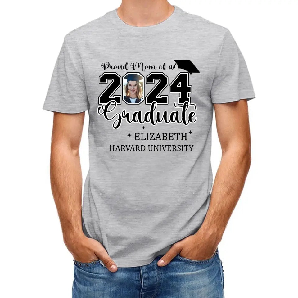 Class of 2025 Proud Mom and Dad T-Shirts, Graduation Gifts, Custom Photos
