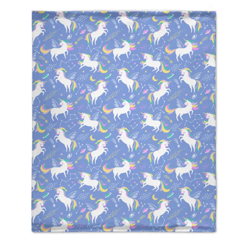 Personalized Unicorn Crab Shell Gift Blanket