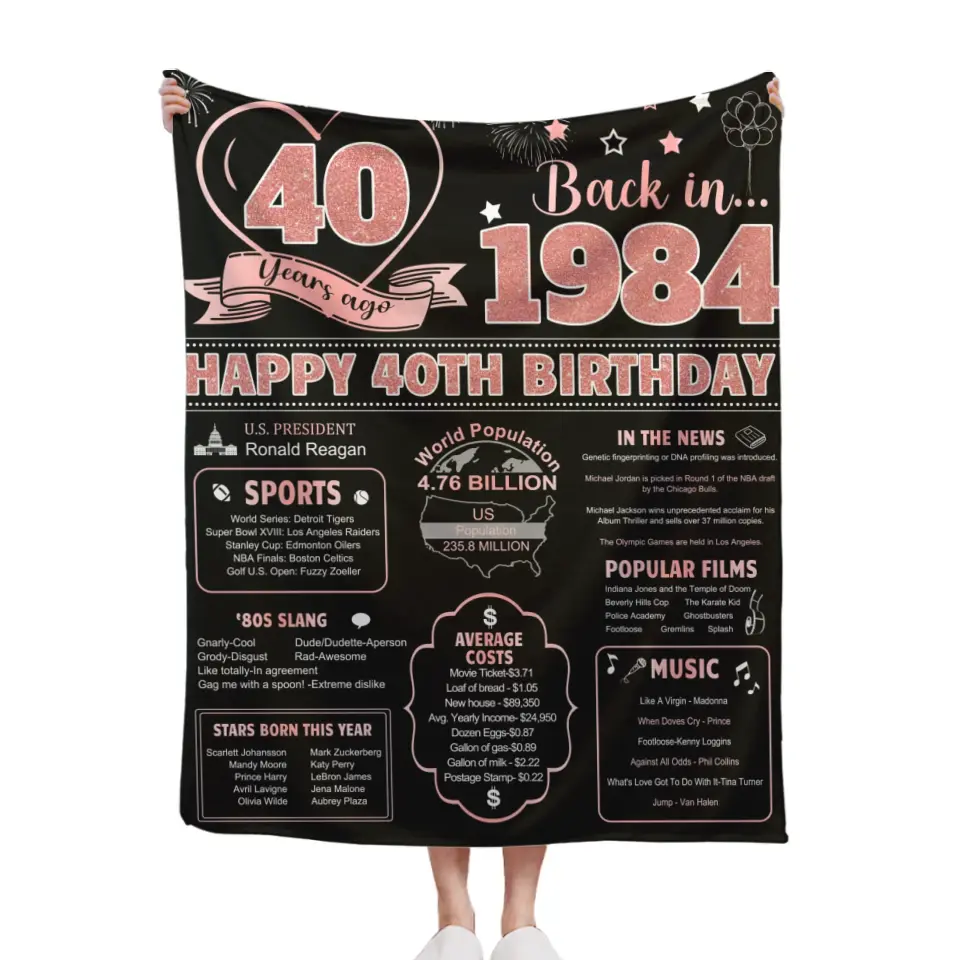 40th/50th Birthday Gifts for Women Blanket, Novelty Gifts
