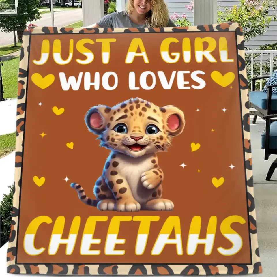 Cheetah Animal Blanket Women Gift Just for a Girl Who Loves Cheetahs