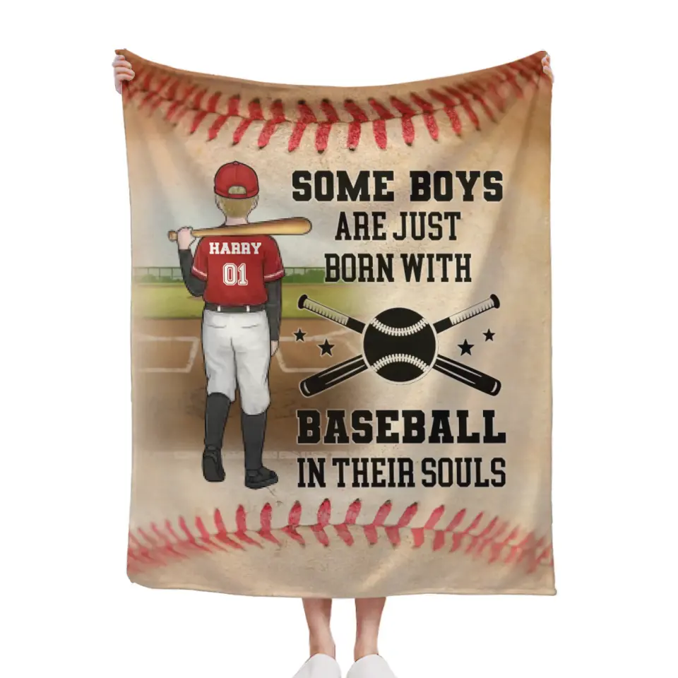 Baseball Sport - Personalized Blanket - Gifts for Baseball players,Enthusiasts
