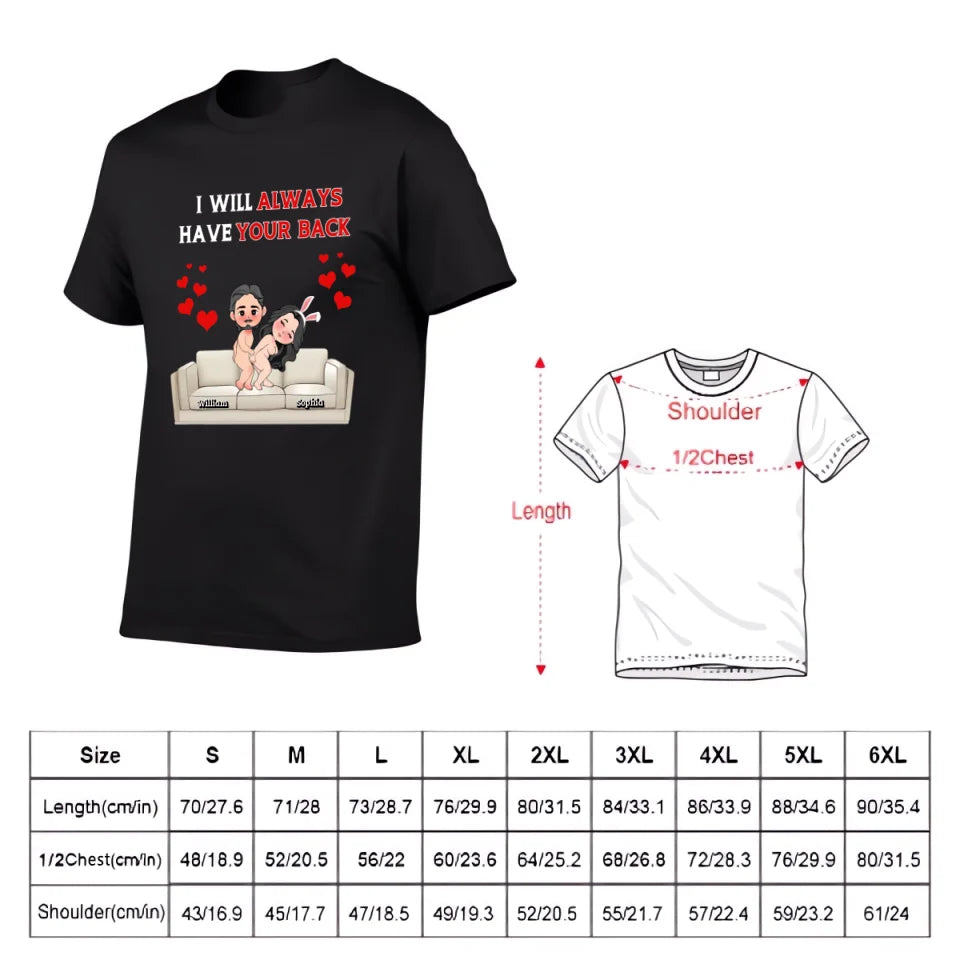 Customized Fun Couple Clothes - Personalized Name and Cartoon Couple Image Quirky Fun Costume - A Gift For Girlfriend,Boyfriend,Husband,Wife