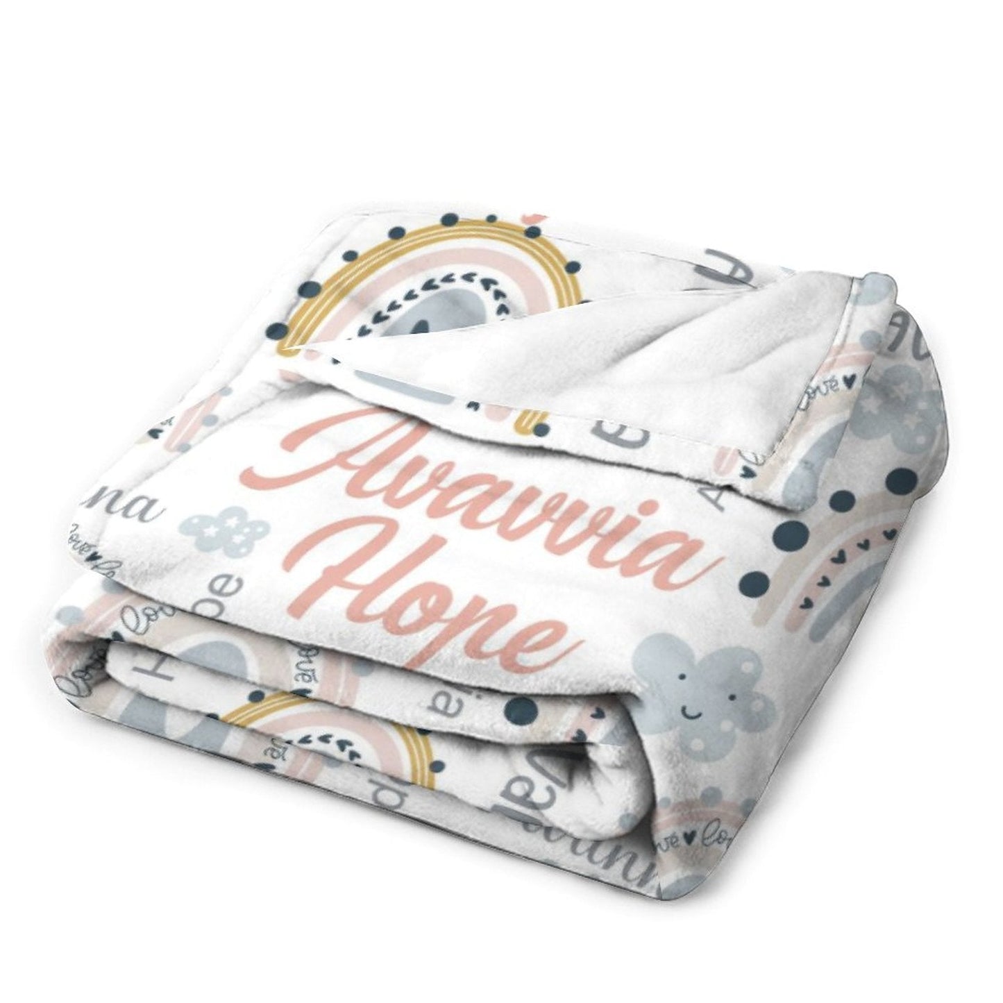 ️Personalized Rainbow Baby Blanket