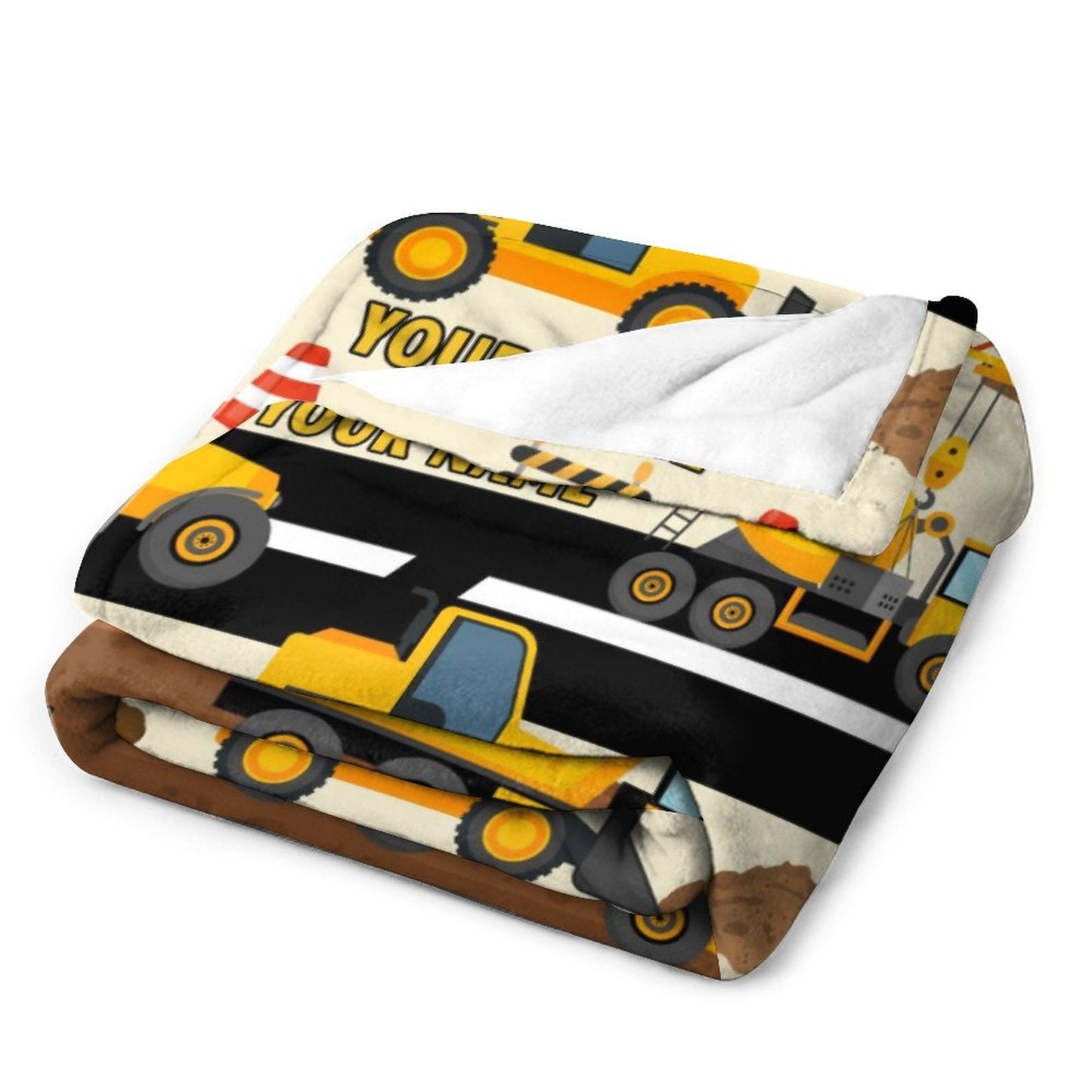 ️Personalized Name Construction Site Kids Blanket