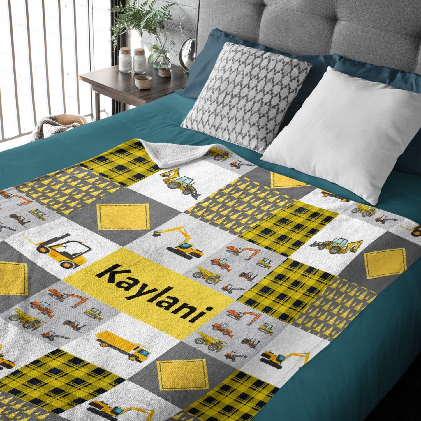️Custom Car Truck Patchwork Blanket - Personalized Gift