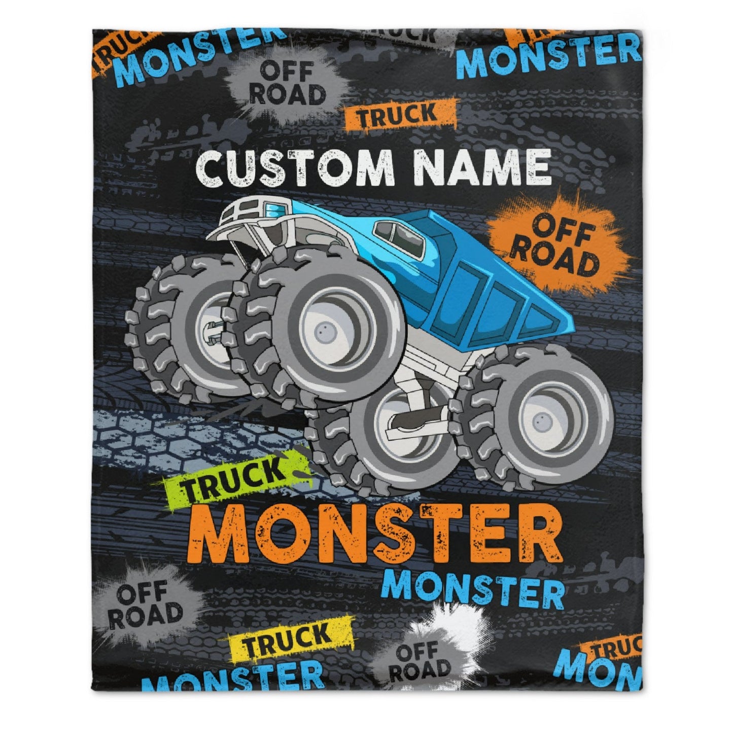 ️Custom Name Cartoon Truck Blanket
