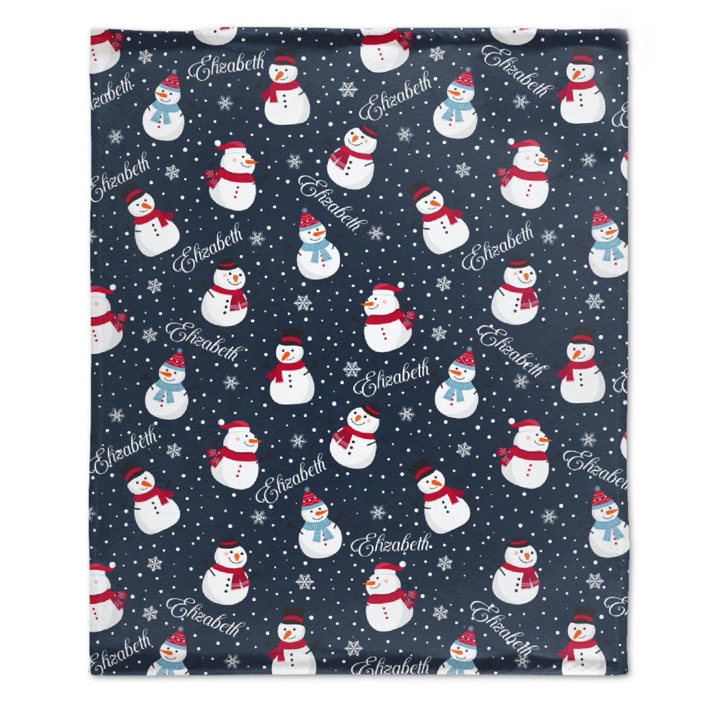 ️Personalize Christmas Snowman Name Blanket