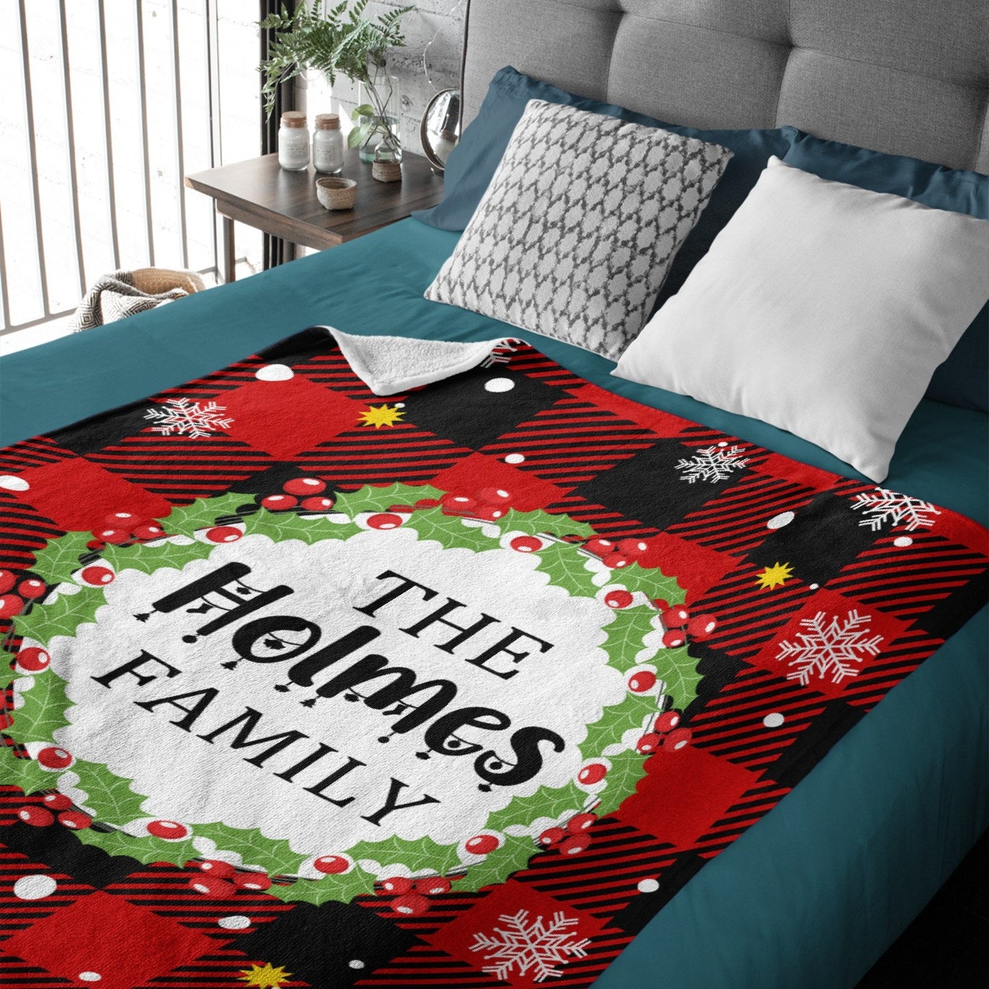 ️Custom Christmas Buffalo Plaid Blanket