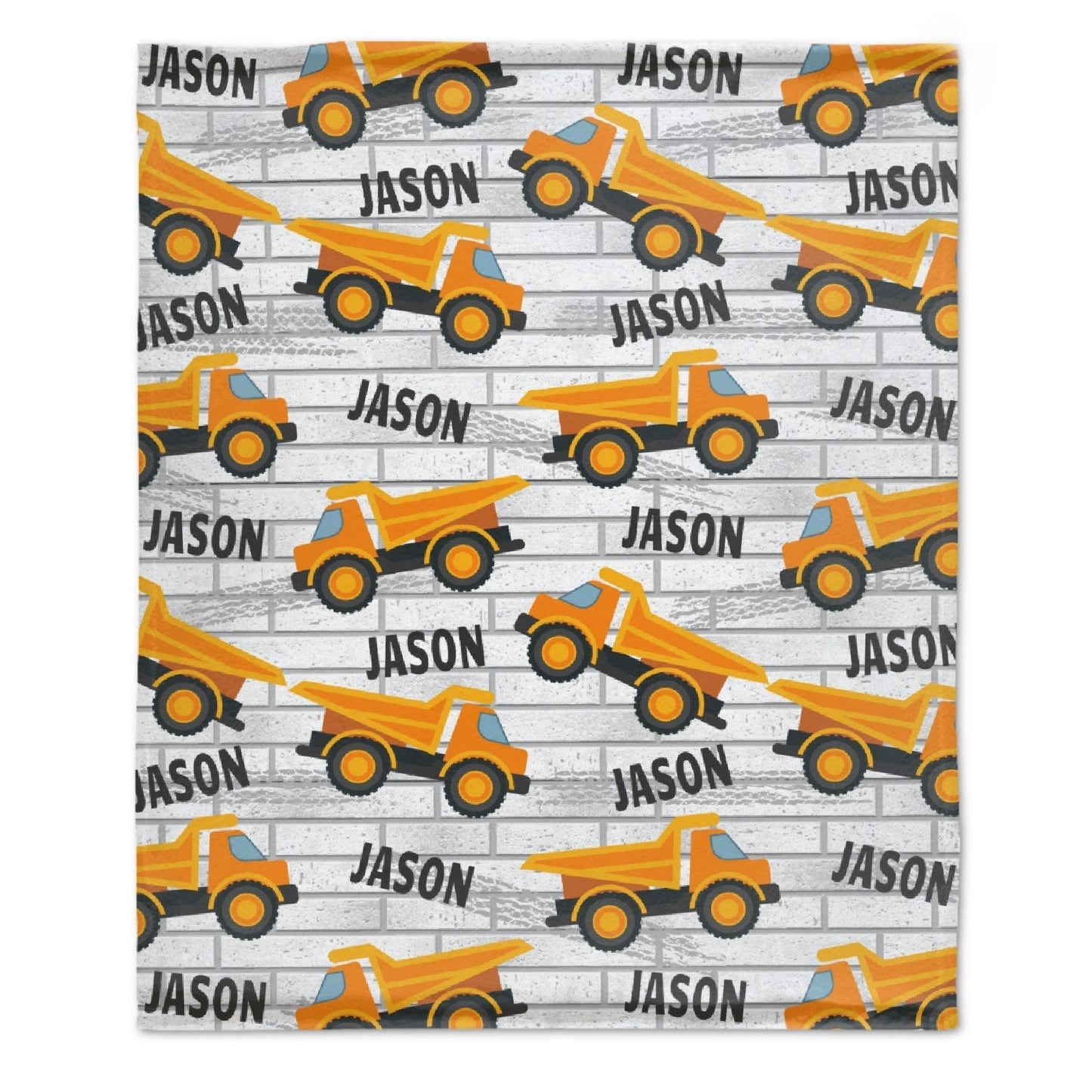 ️Personalize Cool Truck Car Tractor Kids Blanket for Boys