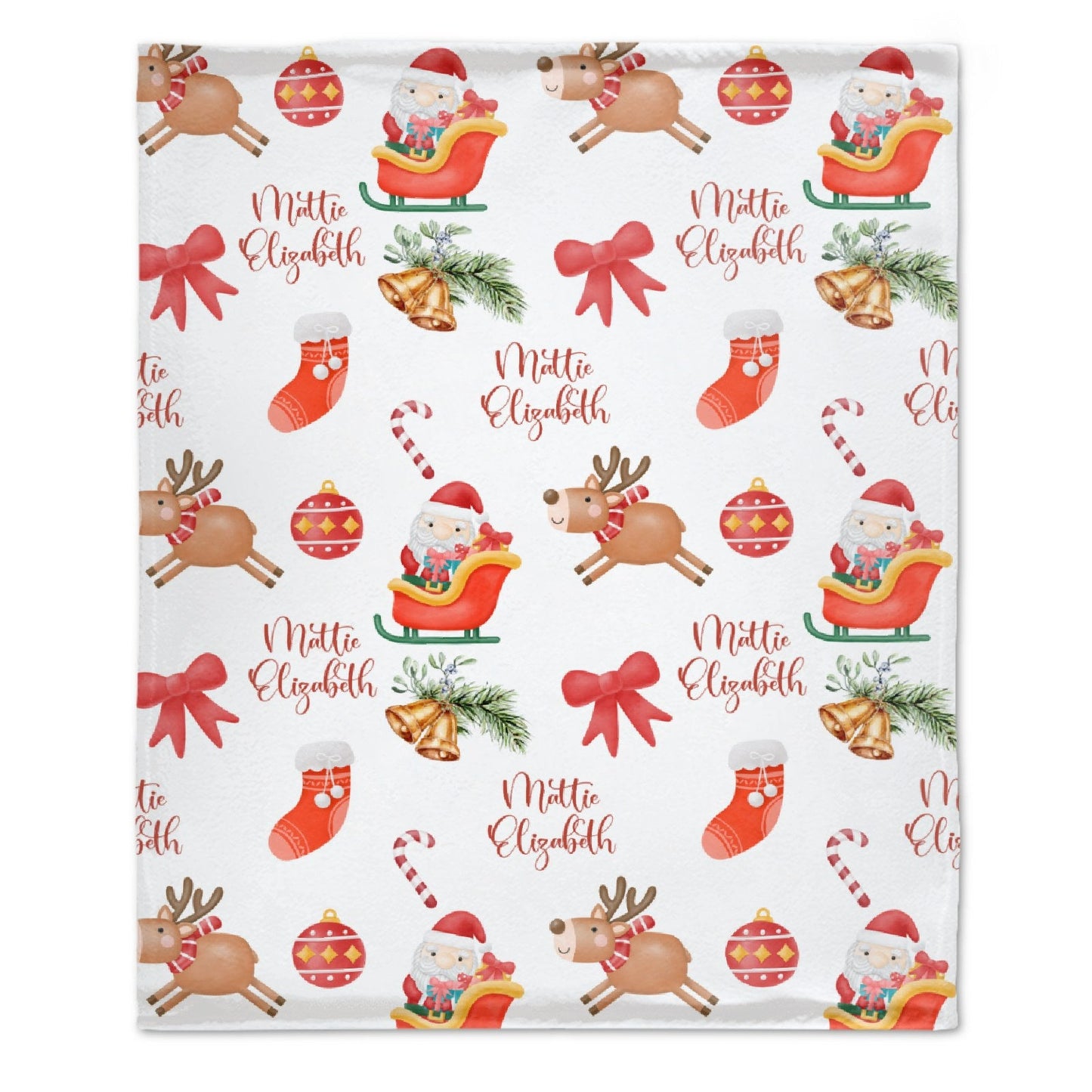 ️Personalized Christmas Baby Blanket
