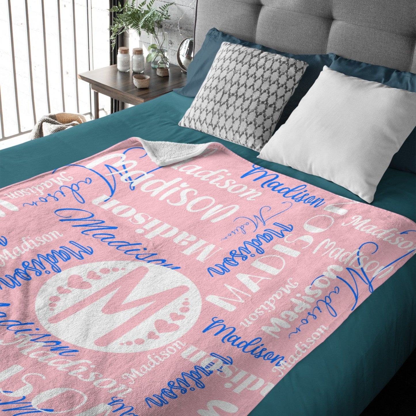 ️Multicolor Unisex Name Personalized Custom Blanket - Perfect for Birthday Gifts