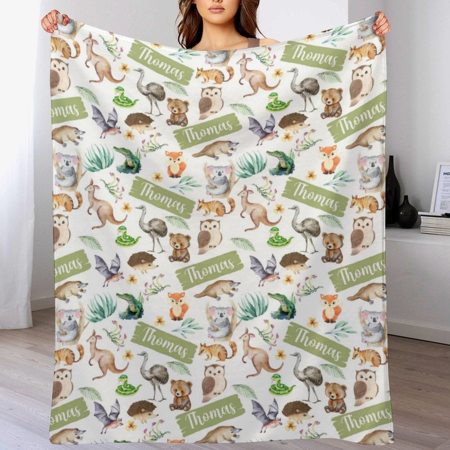 ️Personalised Aussie Animals BabyYouth blanket