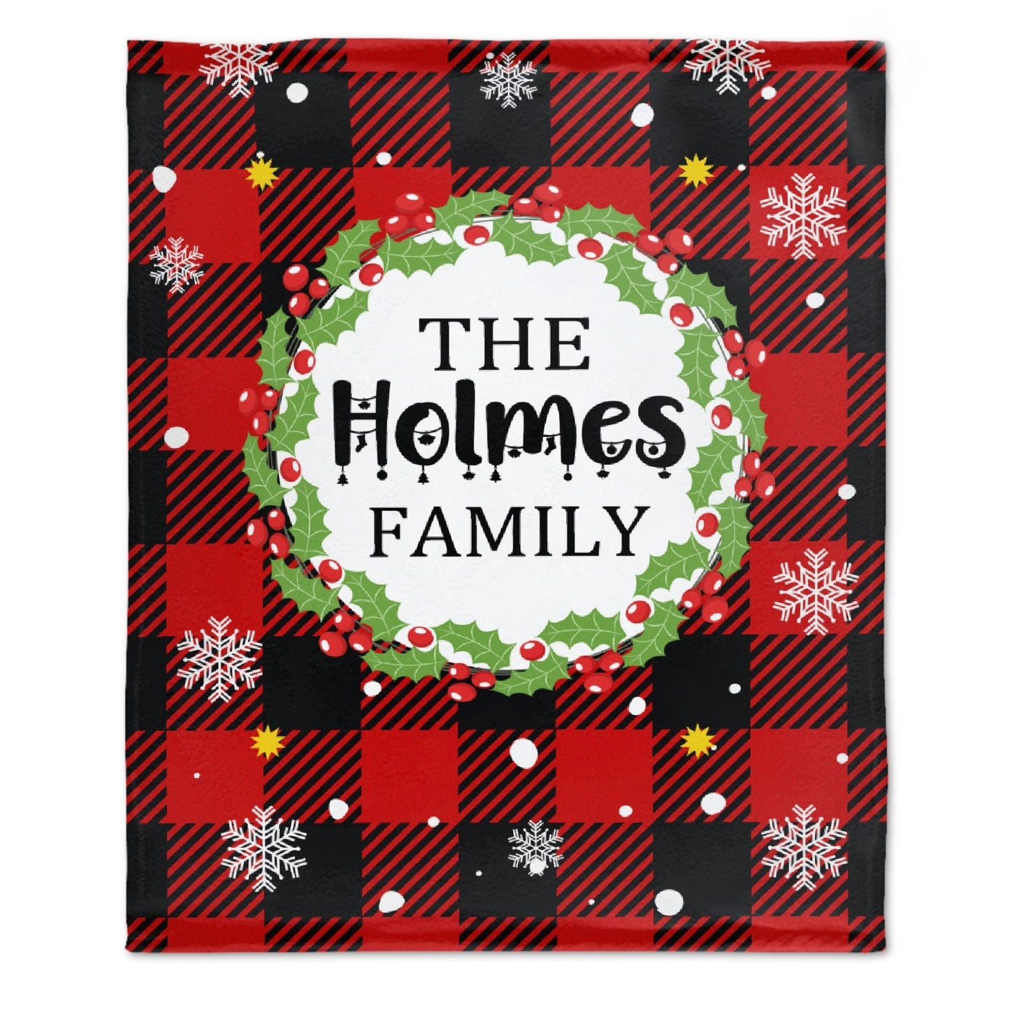 ️Custom Christmas Buffalo Plaid Blanket