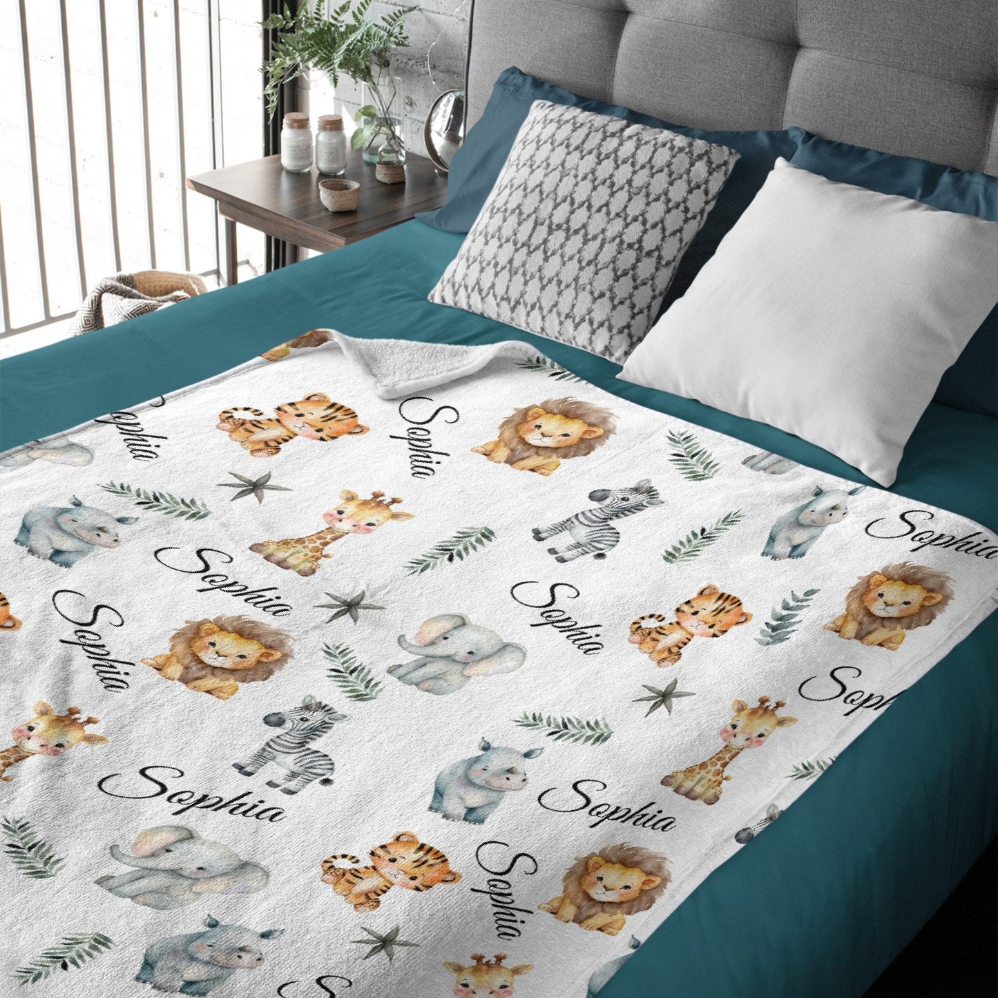 ️Friends of the Forest Name Custom Blanket - Gift Ideas for Kids