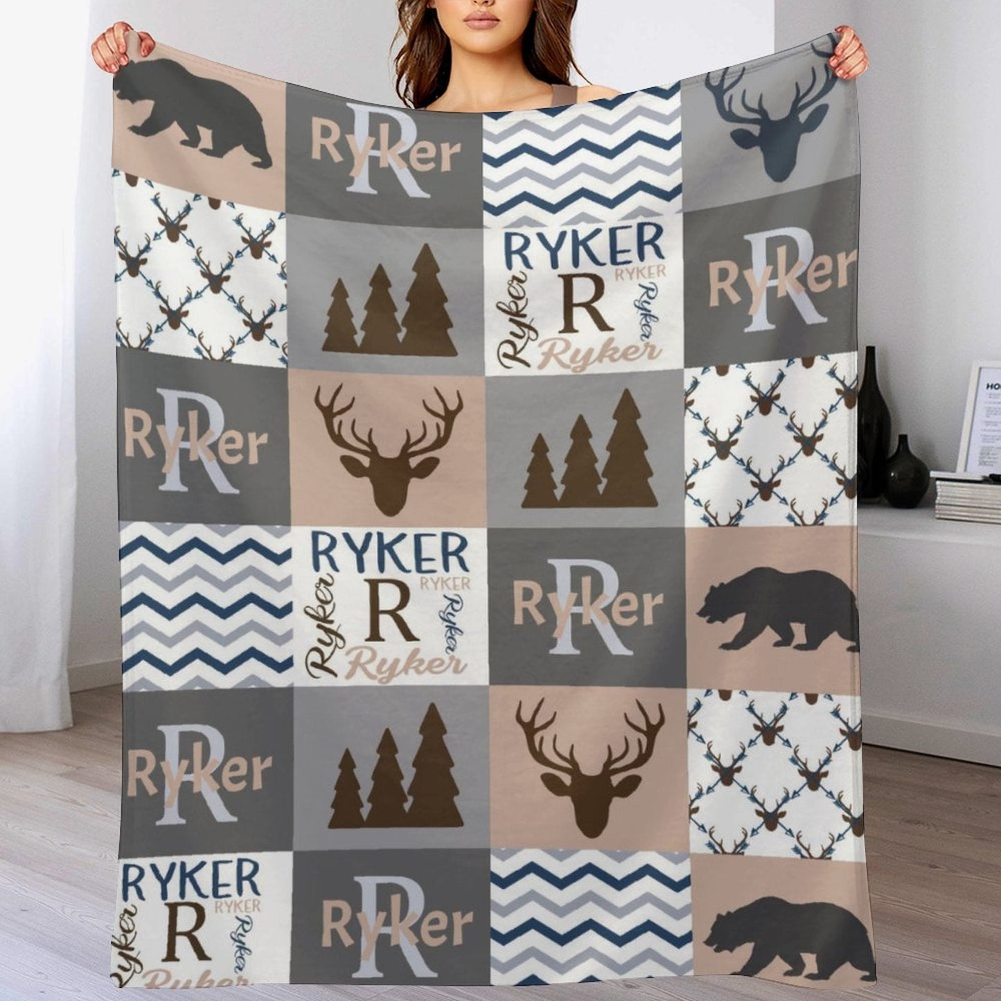 ️Baby Blanket - Baby Shower Gift - Woodland Animals Baby Bedding - Woodland Baby Bedding