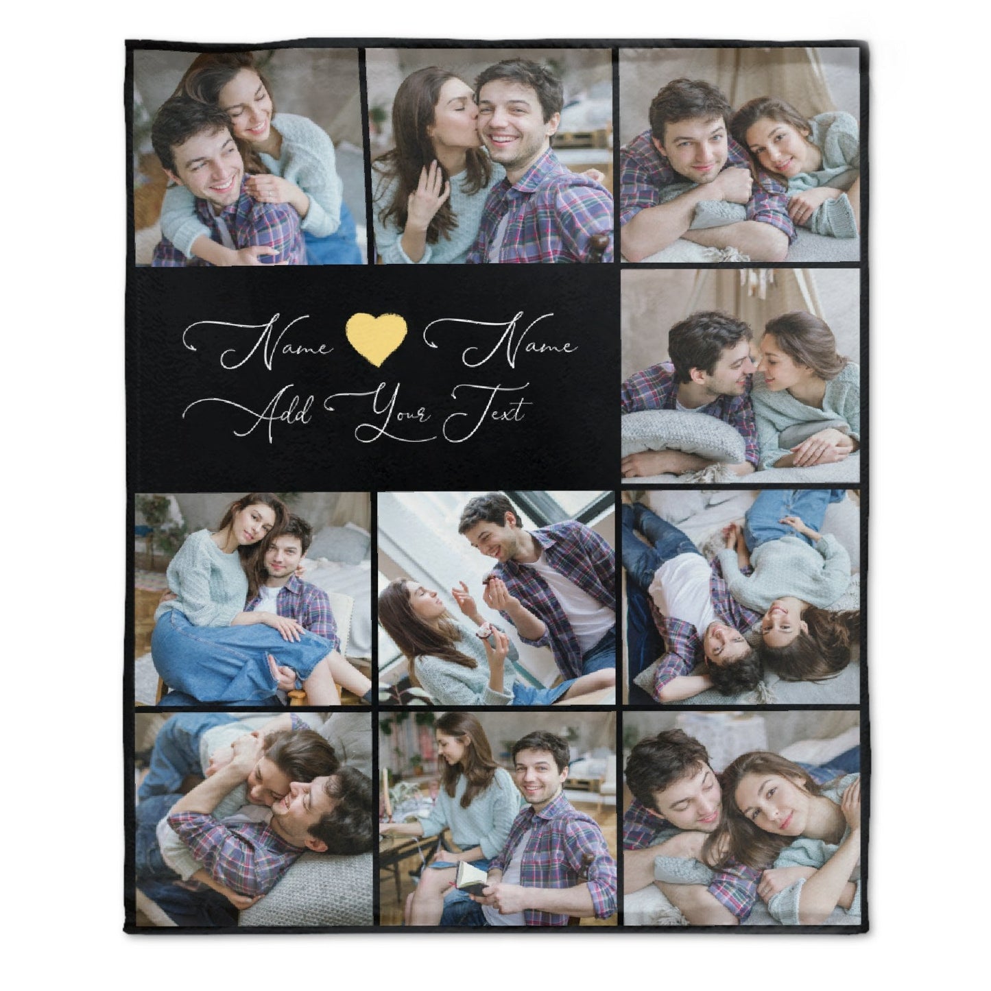 ️Personalized Photo Text Custom Blanket - For Couple Family Parents