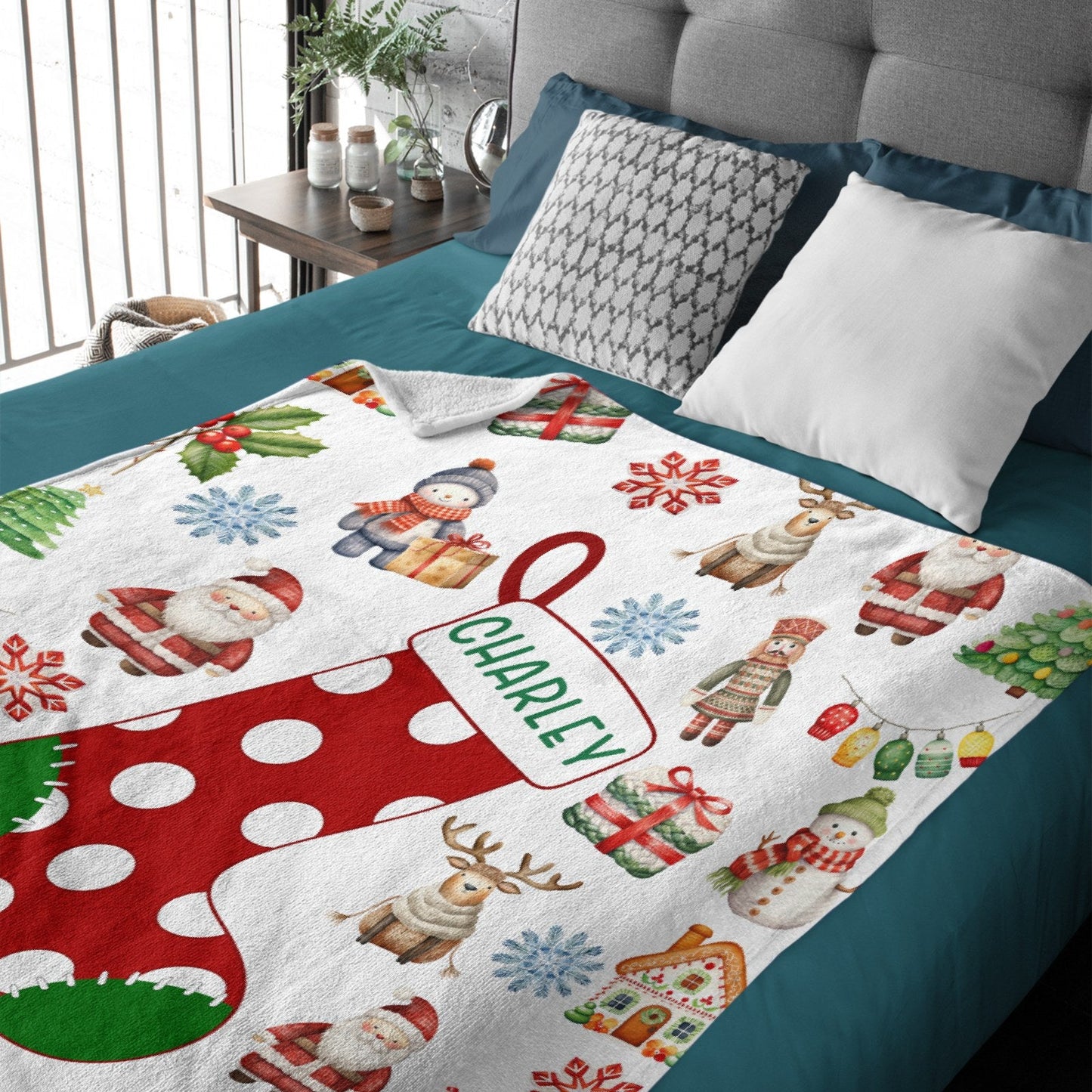 ️Personalized Kids Christmas Name Blanket