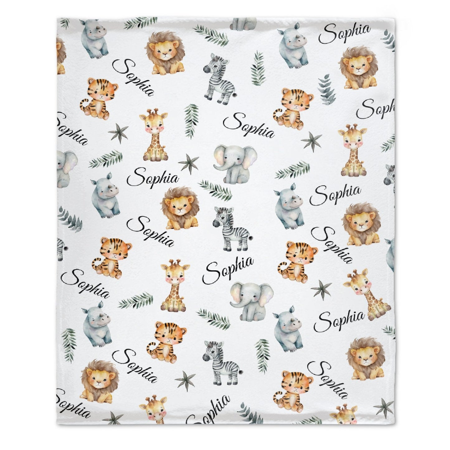 ️Friends of the Forest Name Custom Blanket - Gift Ideas for Kids