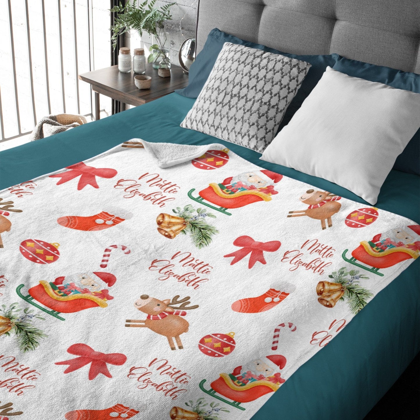 ️Personalized Christmas Baby Blanket