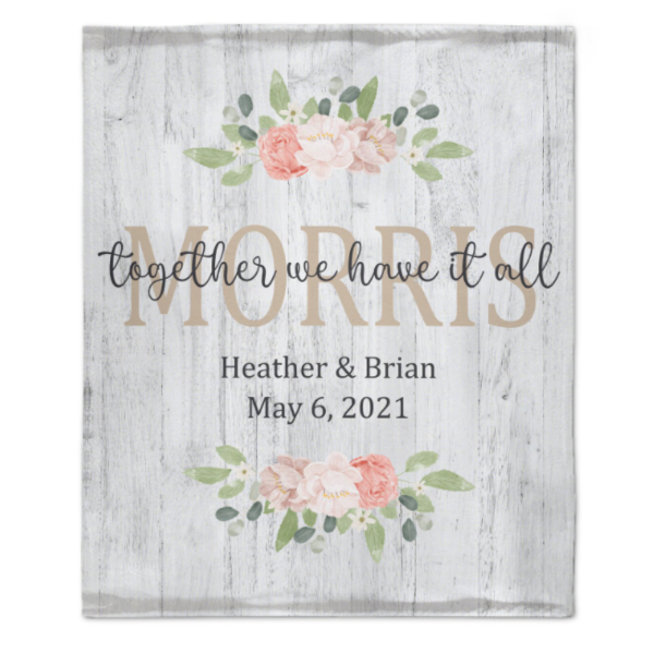 Together We Have It All Blanket - Gift for Couple