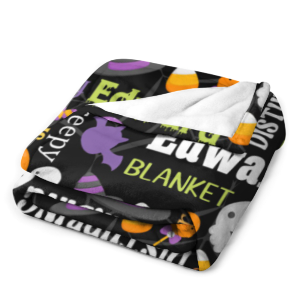 ️Custom Personalized Halloween Design Blanket - Gift for Kids