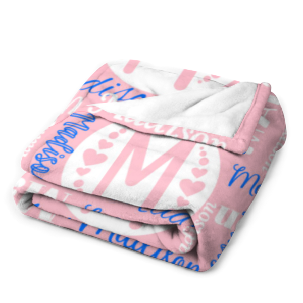 ️Multicolor Unisex Name Personalized Custom Blanket - Perfect for Birthday Gifts