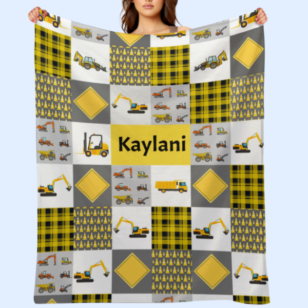 ️Custom Car Truck Patchwork Blanket - Personalized Gift