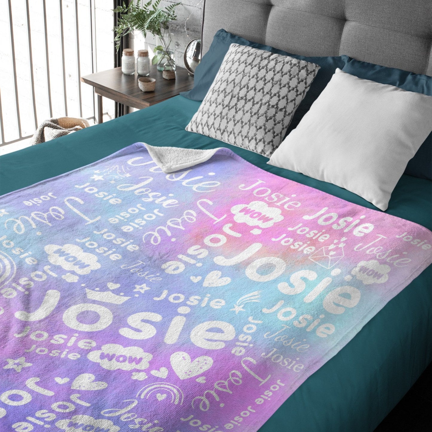 ️Multicolor Name Personalized Custom Blanket - Perfect Gifts for Birthday