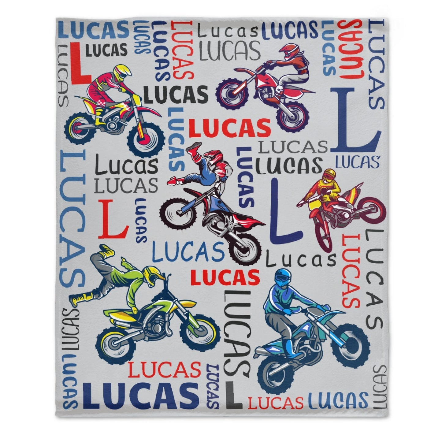️Personalized Custom Name Dirt Bike Motocross Blanket