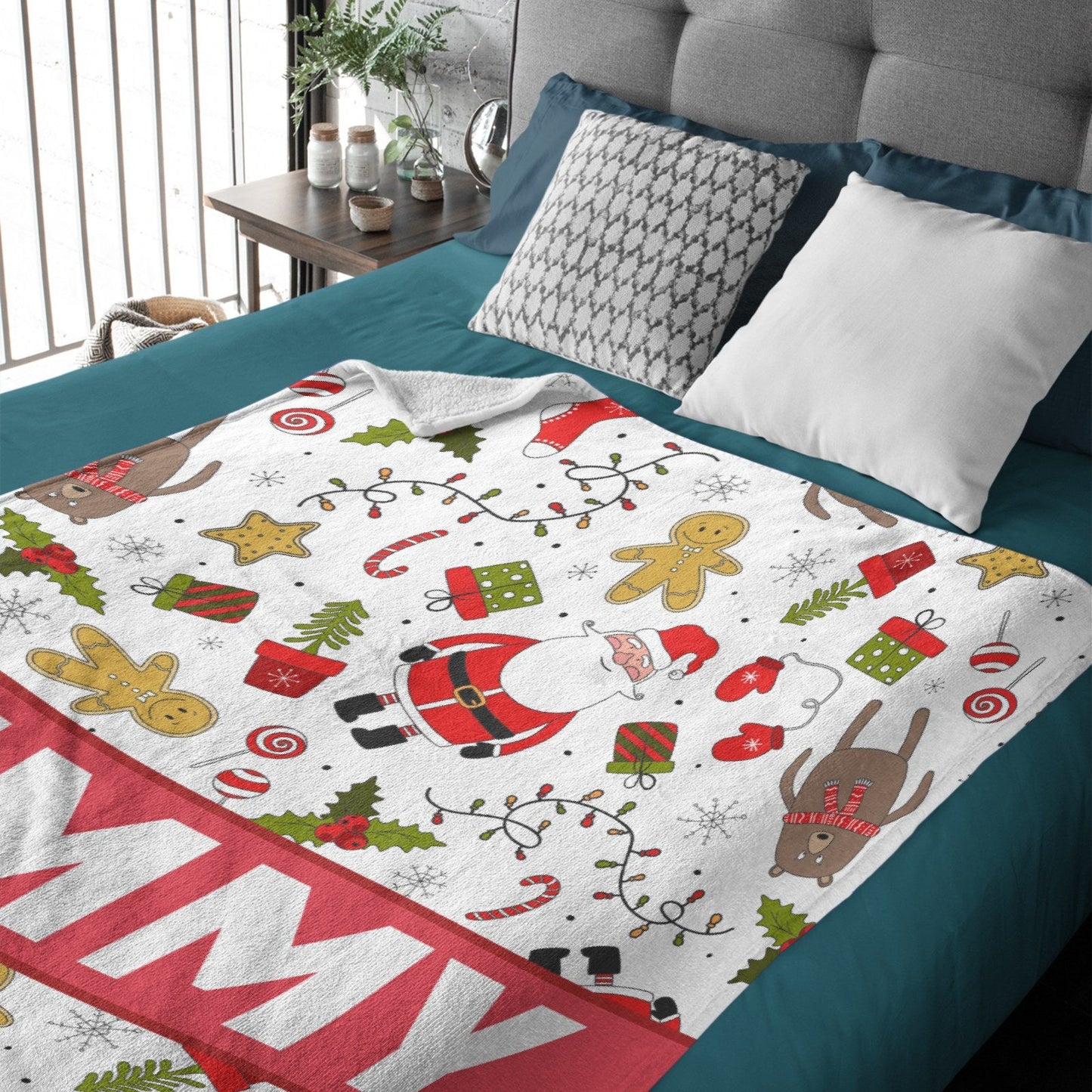 ️Personalized Kids Christmas Baby Blanket with name
