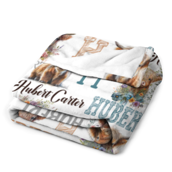 ️Personalized Cute Cow Blanket - Birthday Gifts For Kids