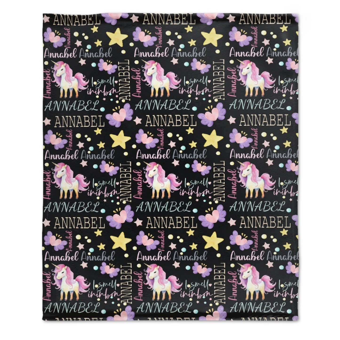 ️Custom Name Magical Unicorn Baby Blanket