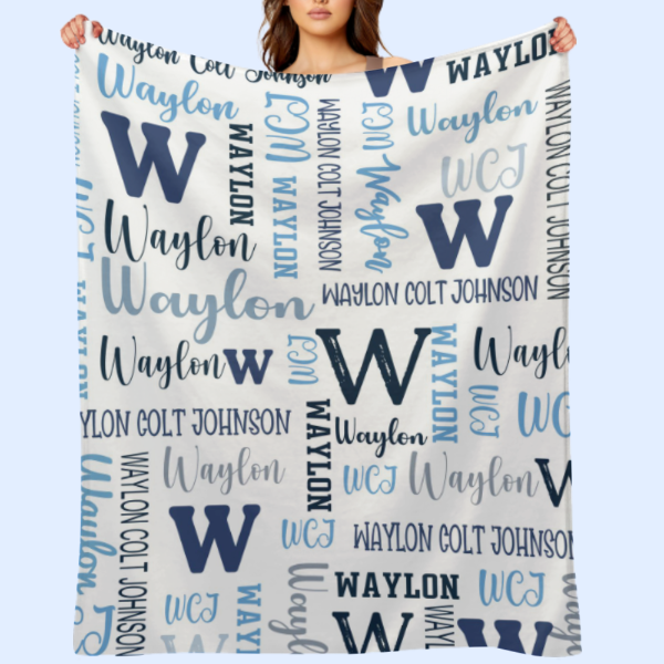 ️Personalized Name Blankets - Blankets for for Birthday Christmas