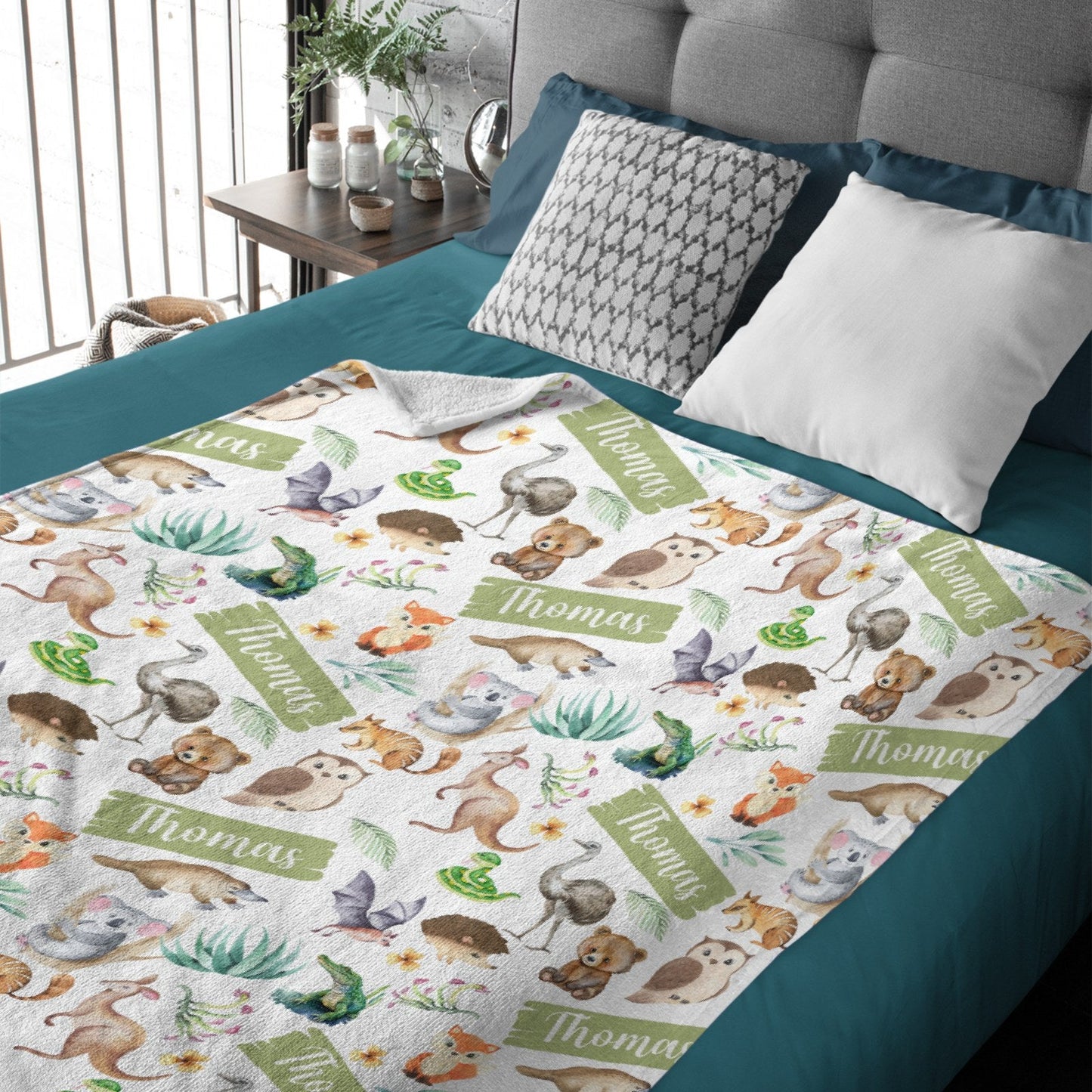 ️Personalised Aussie Animals BabyYouth blanket