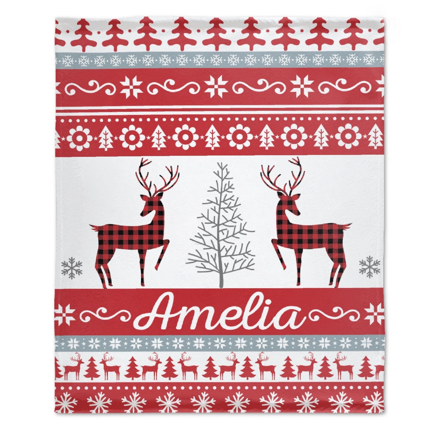 ️Personalized Christmas Throw Sherpa Blanket