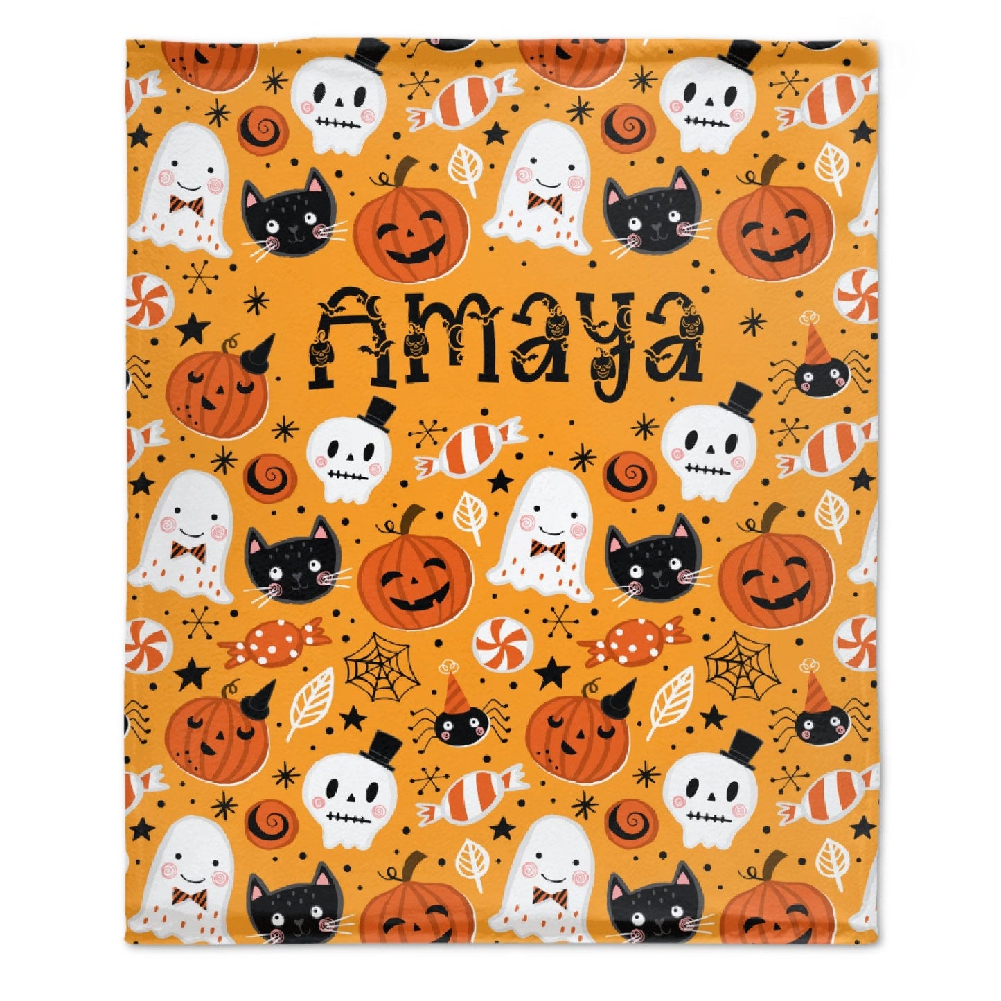 ️Halloween Name Personalized Custom Blanket - Halloween Gifts
