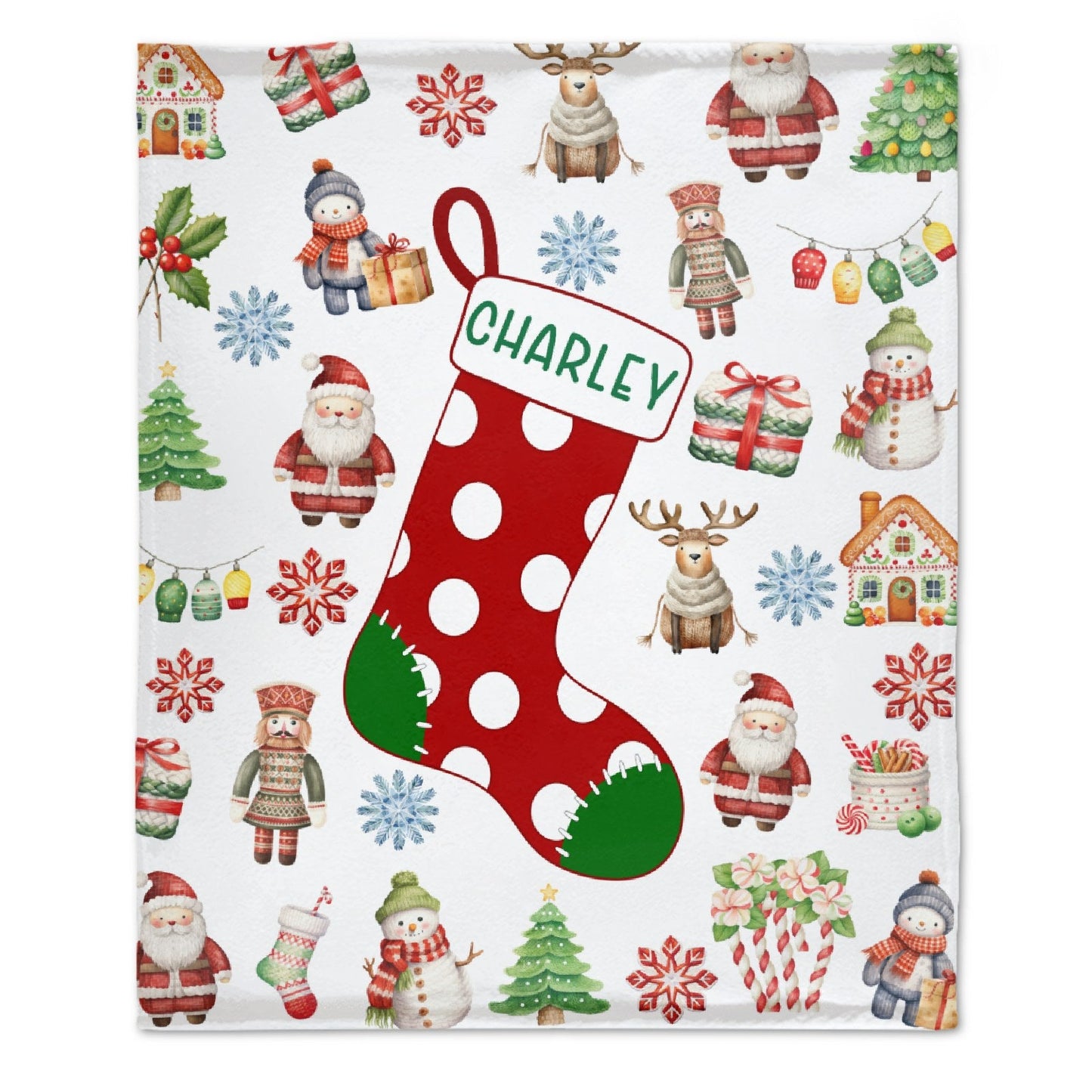 ️Personalized Kids Christmas Name Blanket