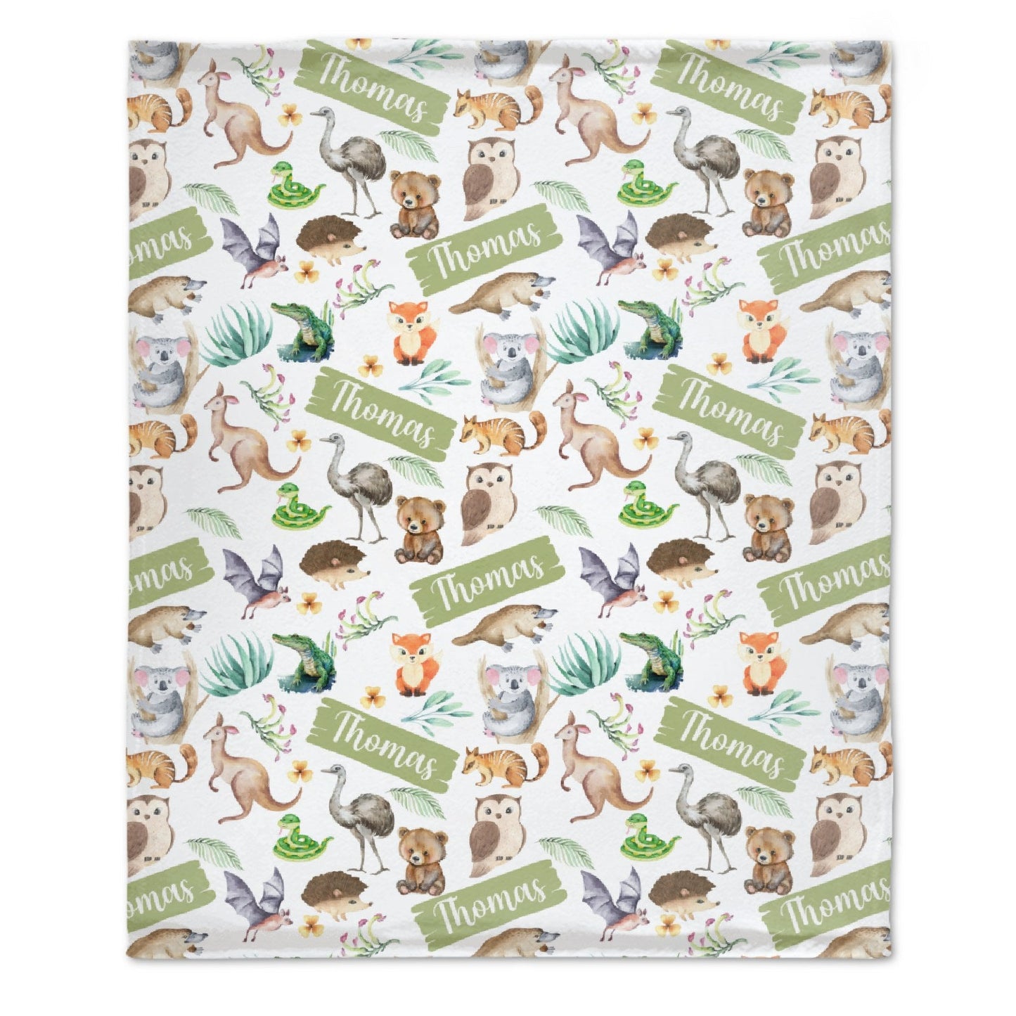 ️Personalised Aussie Animals BabyYouth blanket