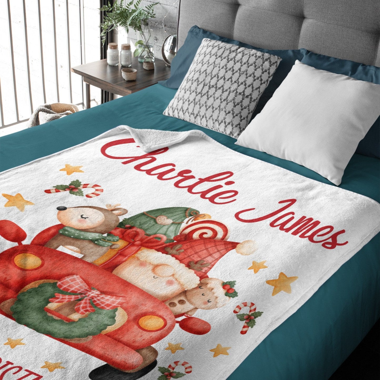 ️Personalized Baby's First Christmas Trip Blanket