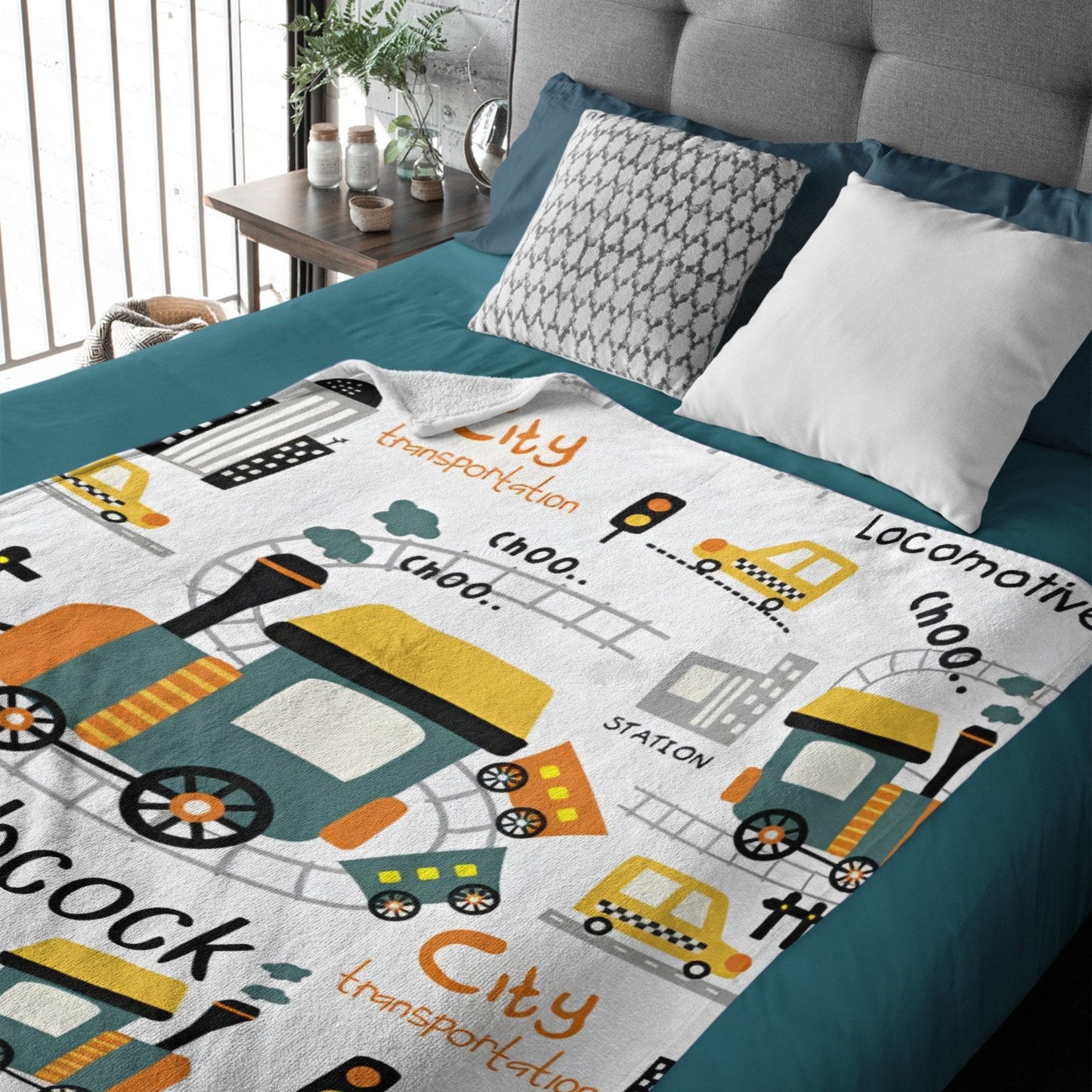 ️Choo Choo Train Personalized Kid Baby Blanket