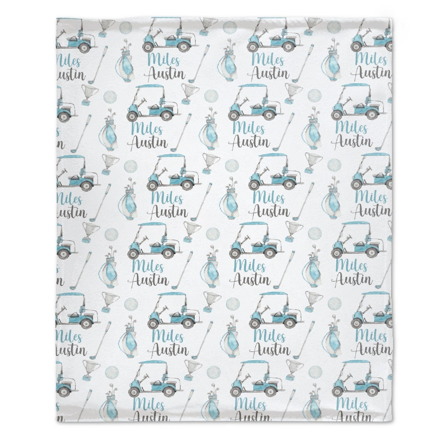️Personalized Swaddle Golf Nursery Theme Baby Blanket - Golf