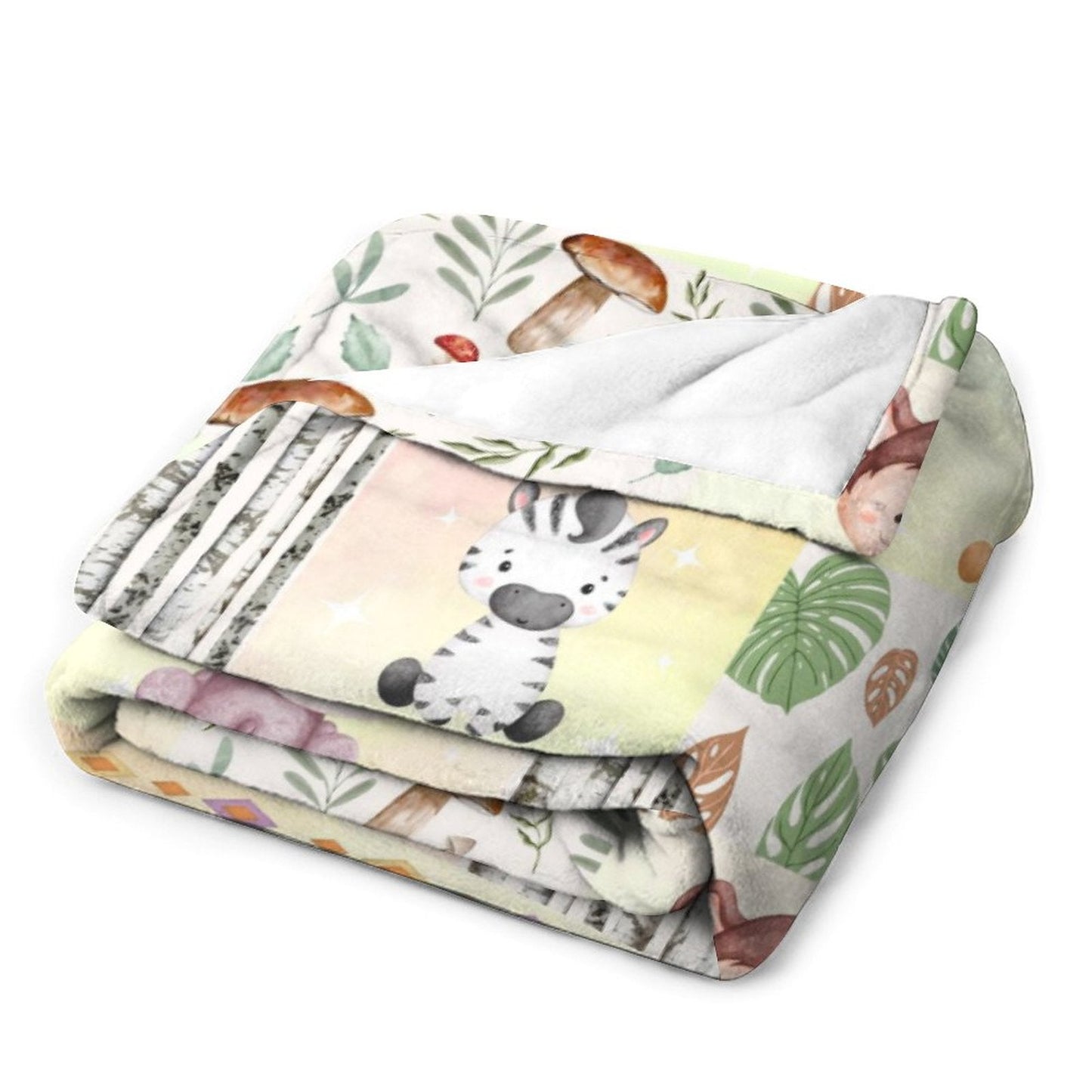 ️Personalized Custom Baby Name Blanket-Woodland Animals Theme