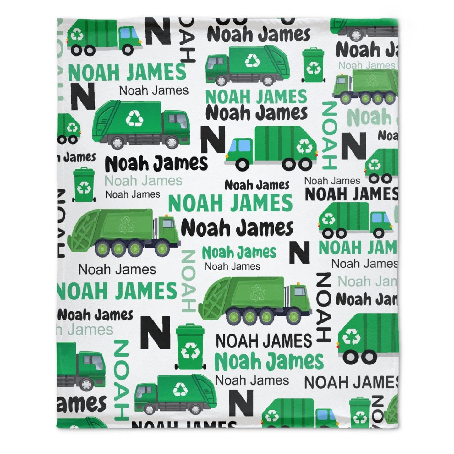 ️Personalized Custom Garbage Truck Blanket for Boys