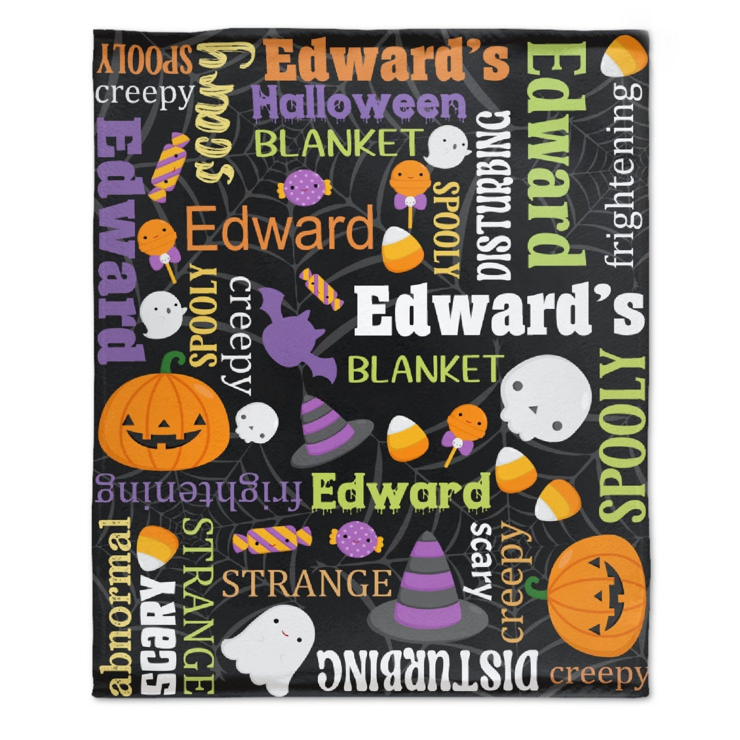 ️Custom Personalized Halloween Design Blanket - Gift for Kids