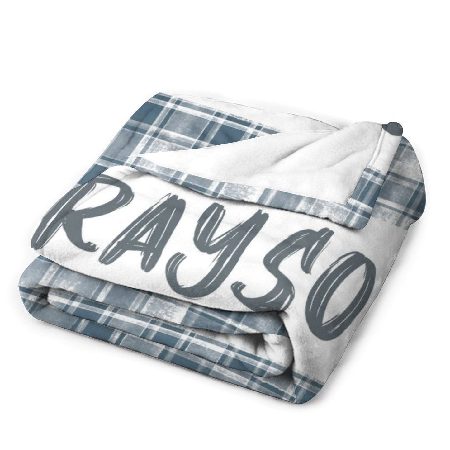 ️Personalized Plaid Baby Neutral Name Blanket