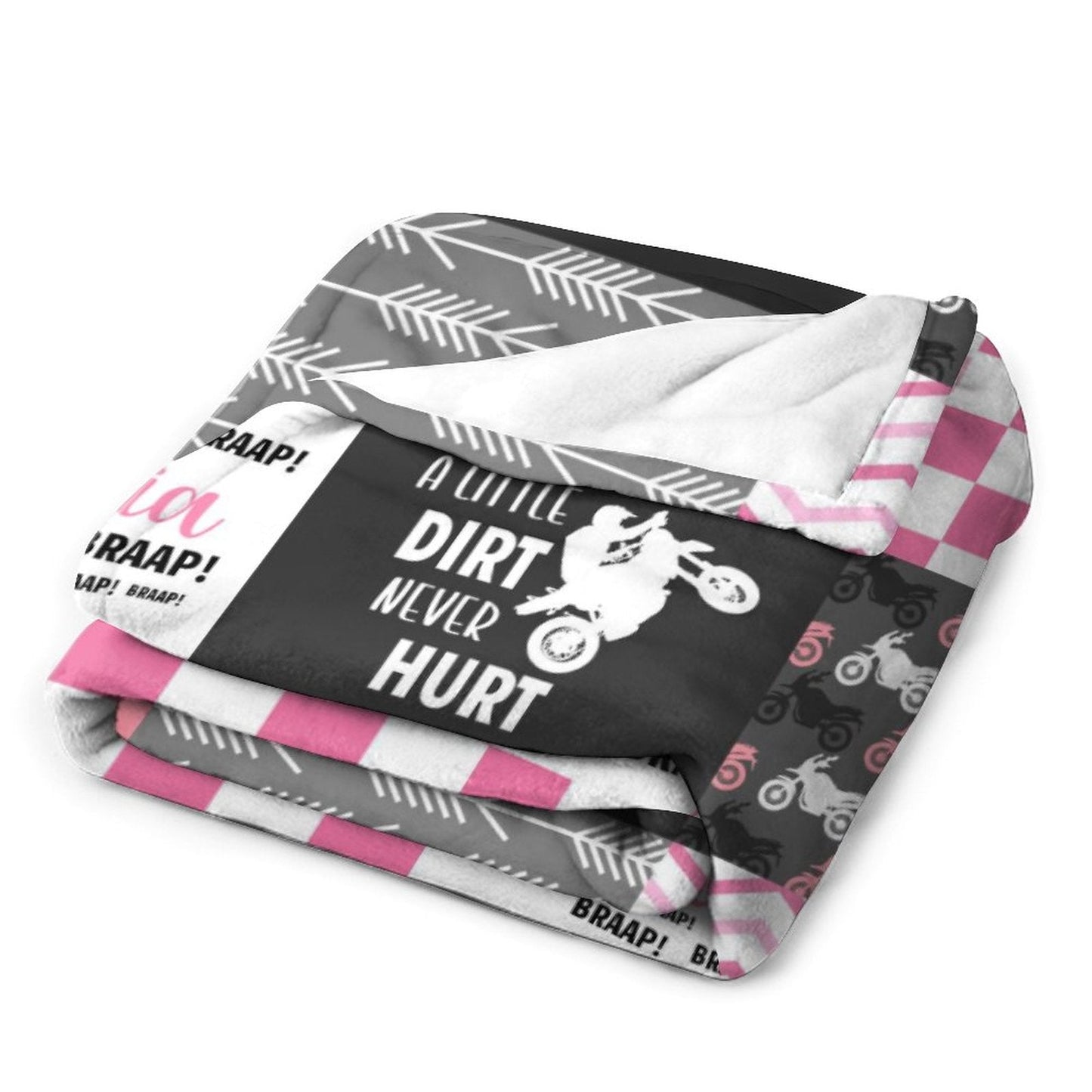 ️Personalized Dirt Bike Baby Blankets with Name